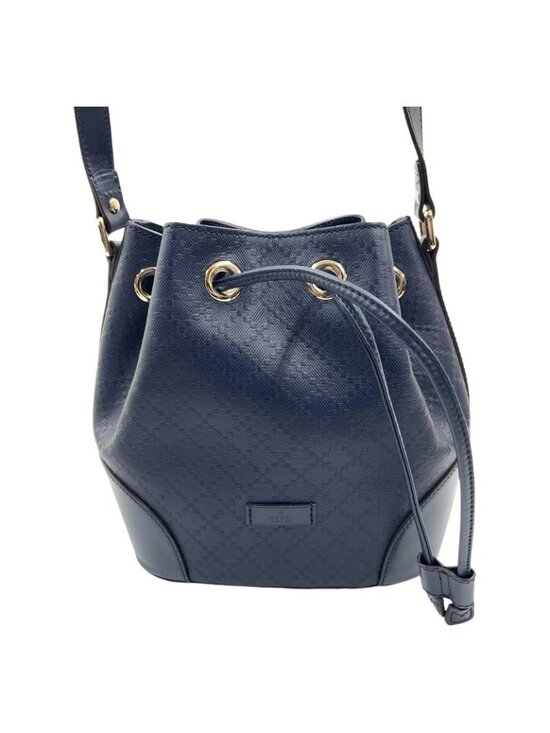 Gucci Diamante Drawstring Shoulder Bag Navy - Picture 1 of 8